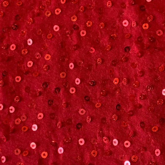 Charter Club Top 1X Sparkling Red Sleeveless Cowl Neck Drape Blouse - Picture 4 of 6